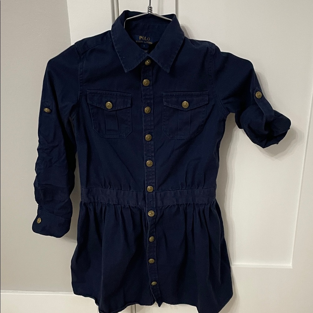 Polo Ralph Lauren Navy Button-Up Dress size 7
